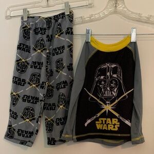 Star Wars Grey and Yellow Darth Vader Kids Pajama Set